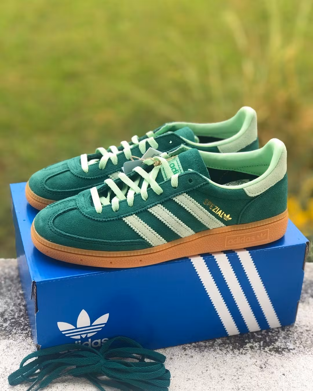 (Women) adidas Handball Spezial Collegiate Green Semi Green Spark IE5896 (Women) adidas Handball Spezial Collegiate Green Semi Green Spark IE5896